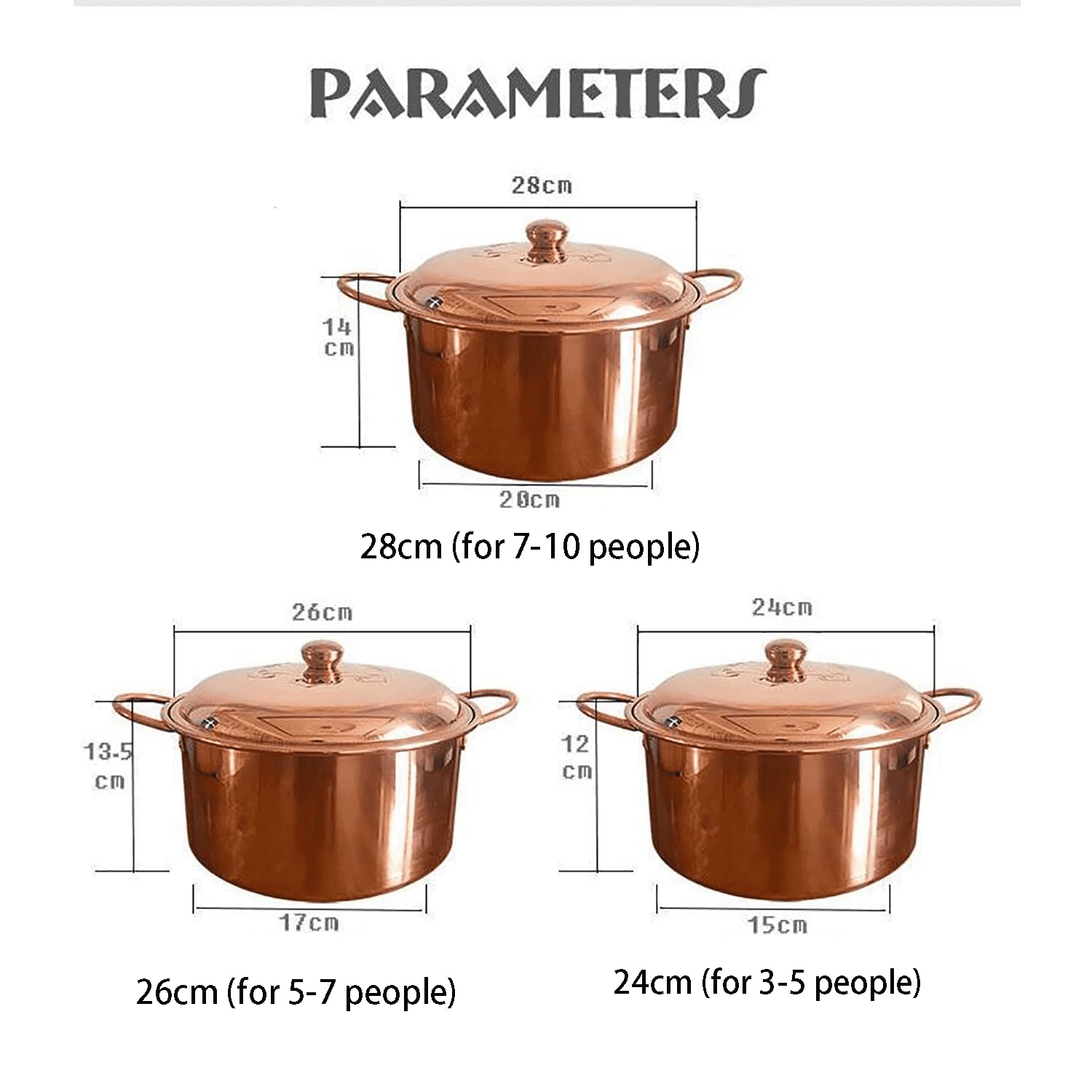Amazon.com: YLFFFZZZ Extra-Thick Copper Hot Pot Handmade Copper